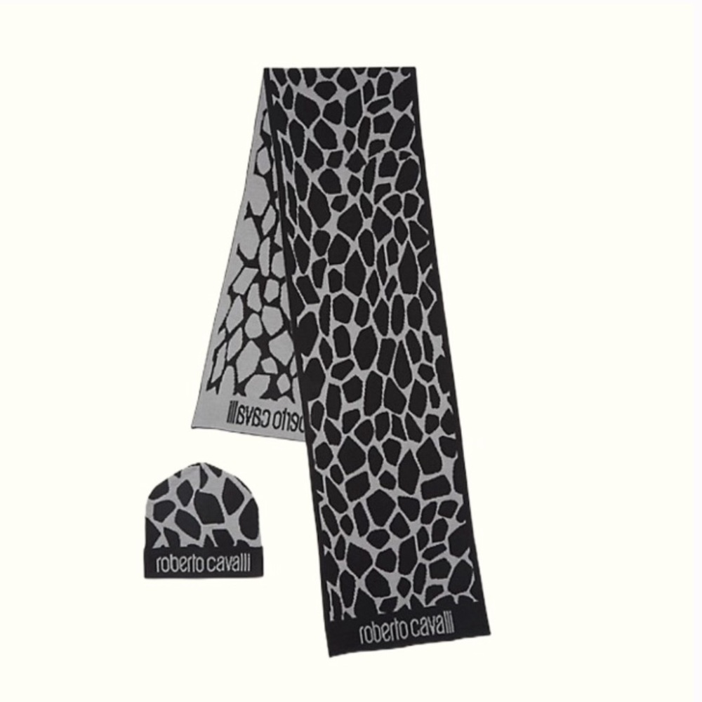 Roberto Cavalli New Hat and Scarf Set - Picture 3 of 4